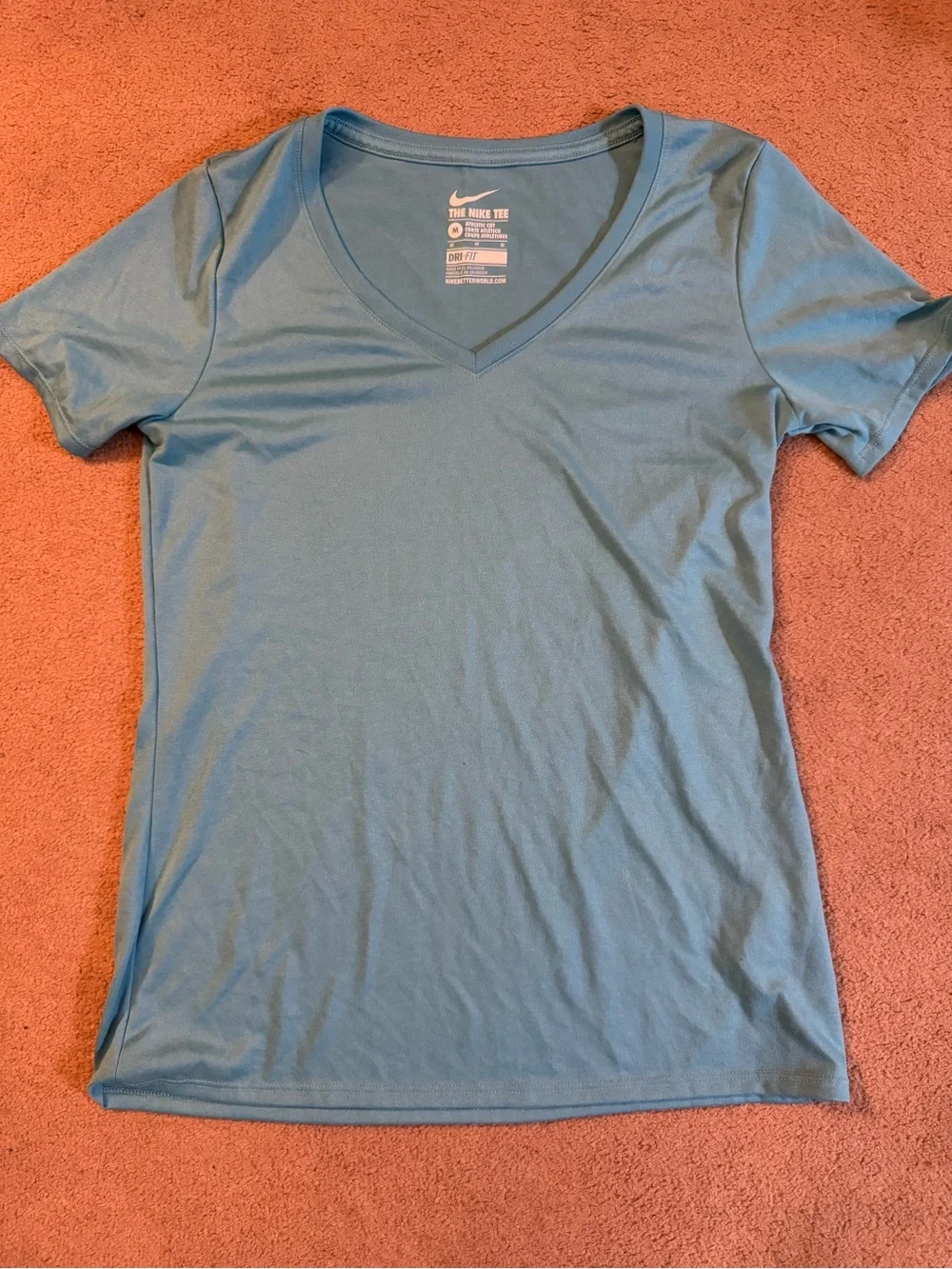 Nike Medium Women’s V-Neck T-Shirt — Blue